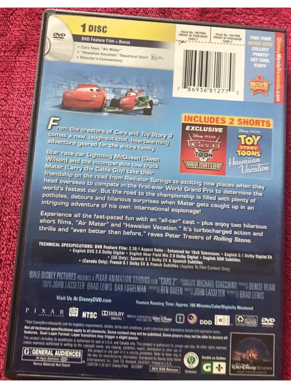 Cars 2 DVD - Picture 2 of 3